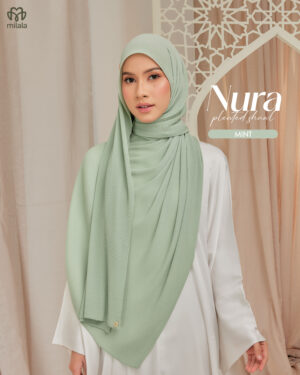 NURA PLEATED SHAWL - MINT