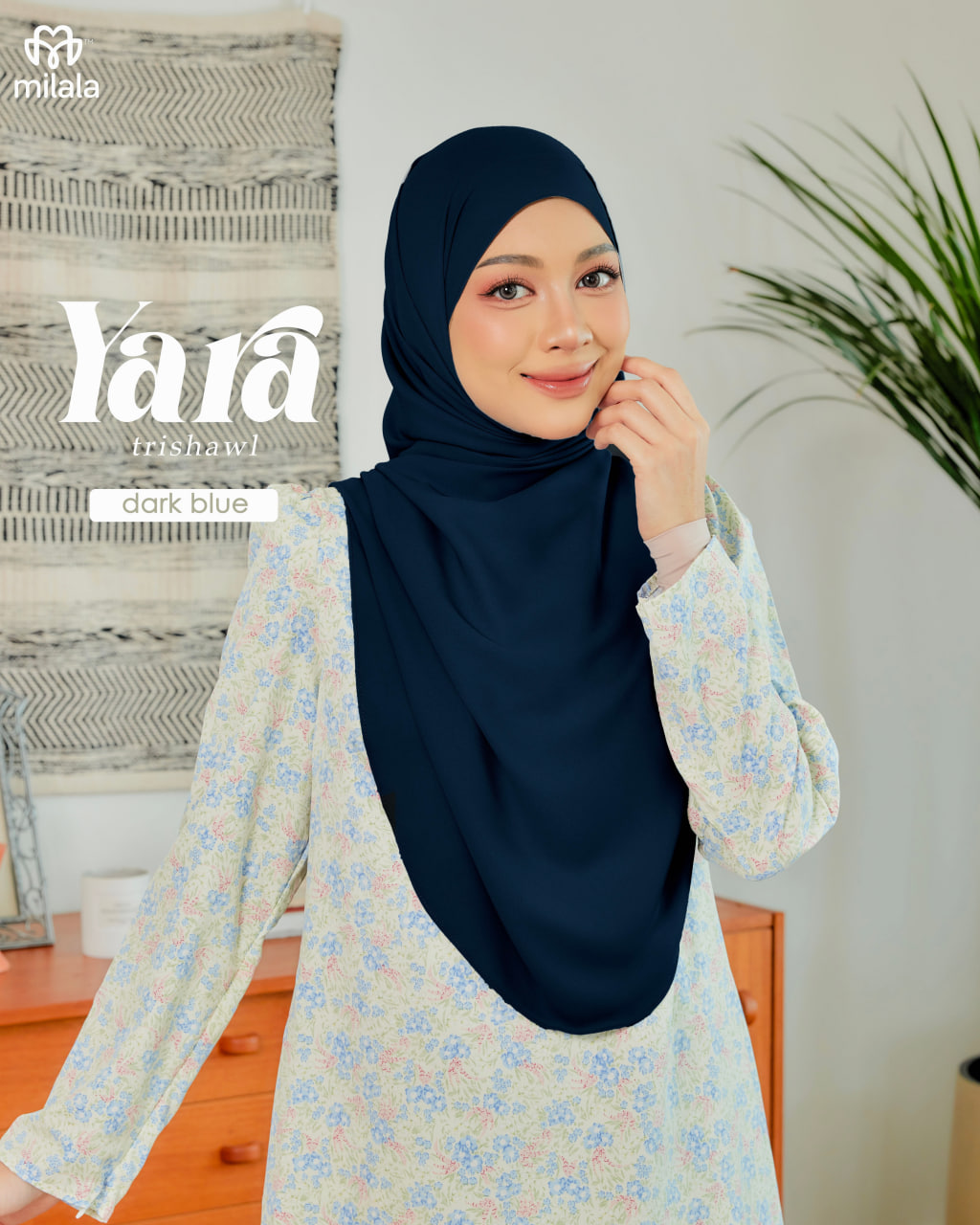 YARA TRISHAWL - DARK BLUE