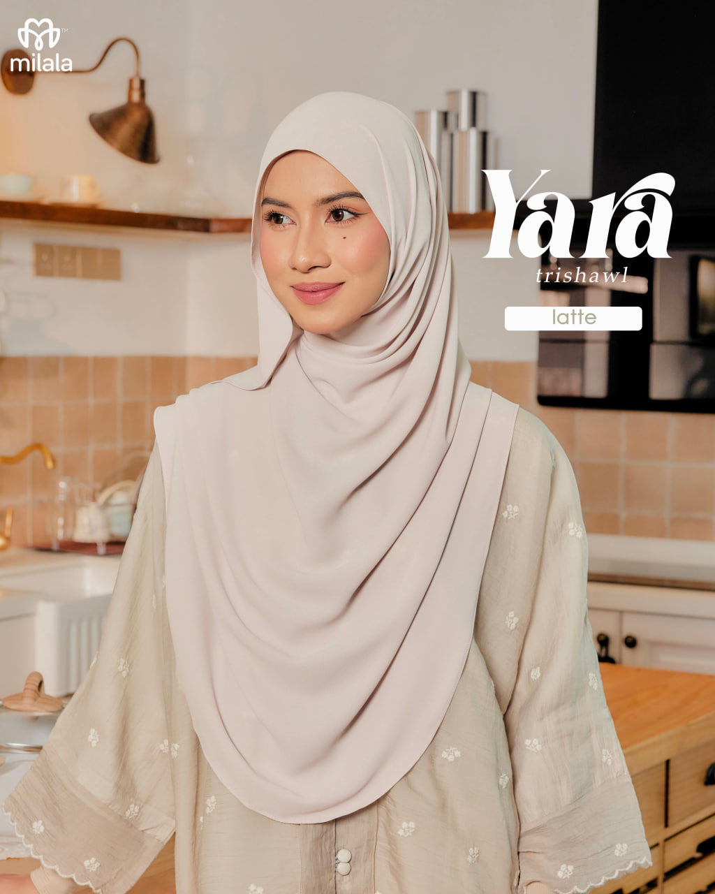 YARA TRISHAWL - LATTE