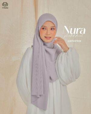 NURA PLEATED SHAWL - PERIWINKLE