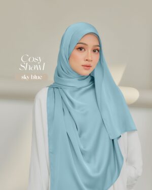 COSY SHAWL - SKY BLUE
