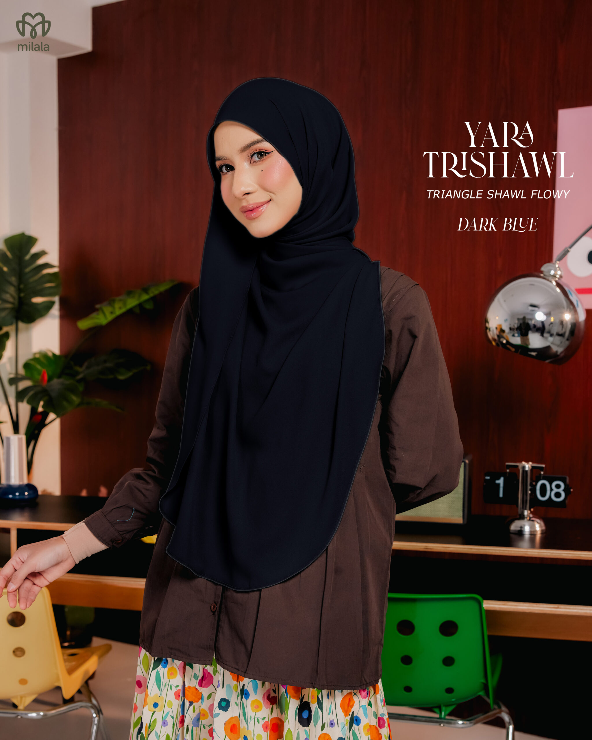 YARA TRISHAWL- DARK BLUE