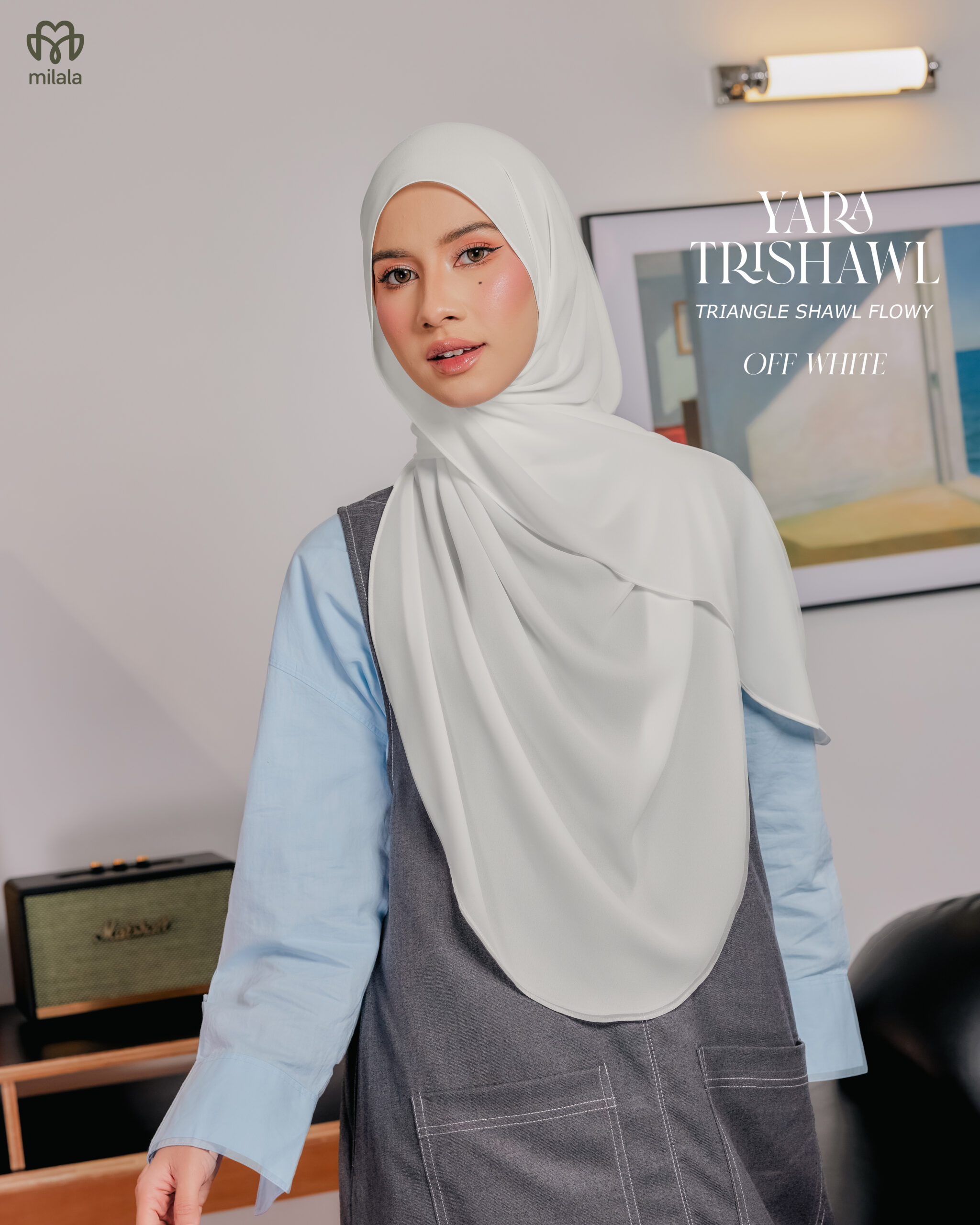 YARA TRISHAWL- OFFWHITE