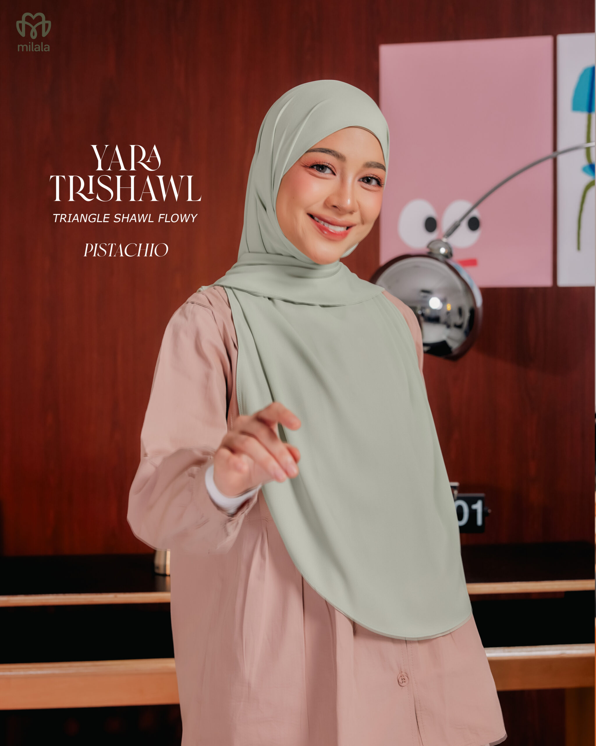 YARA TRISHAWL - PISTACHIO
