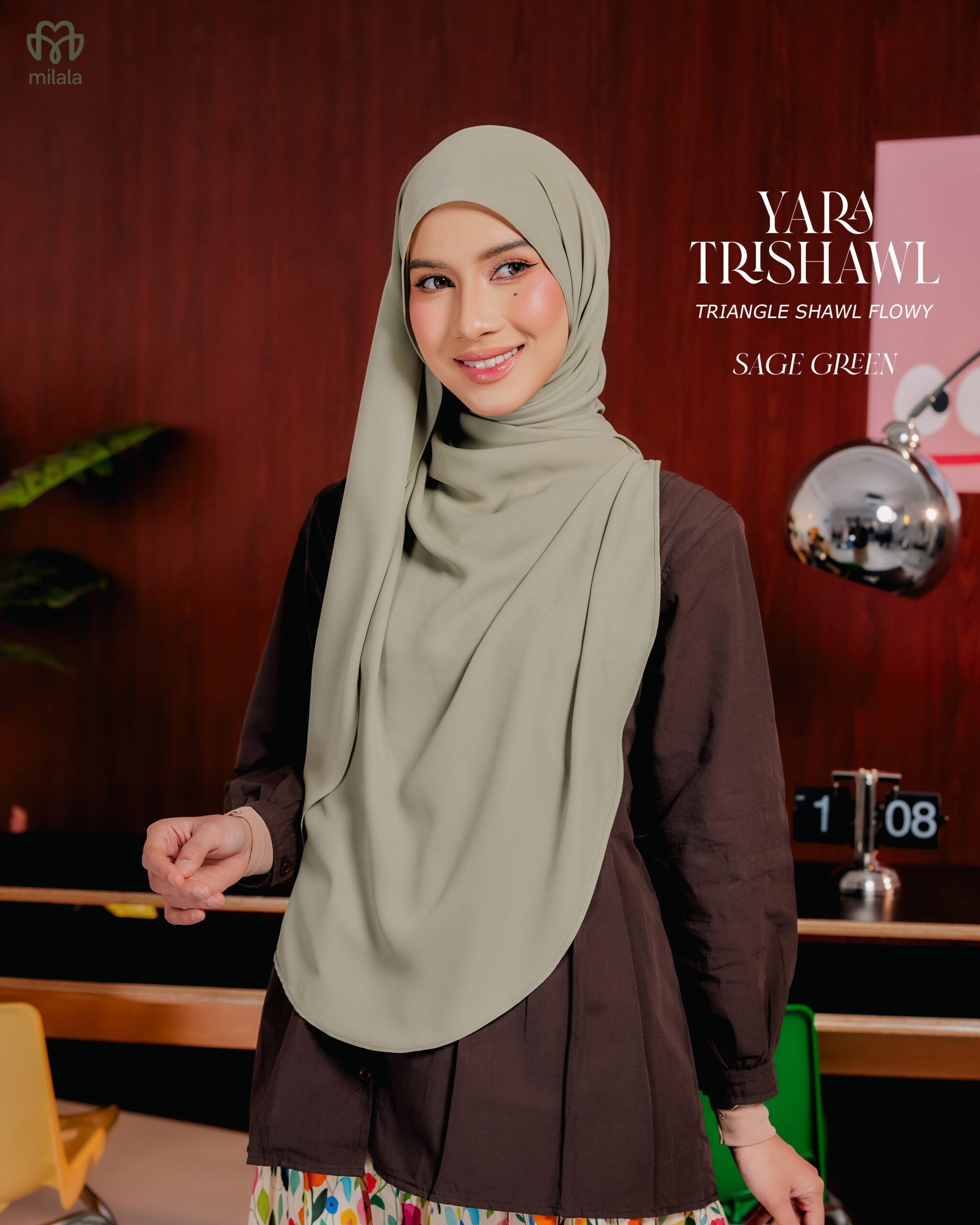 YARA TRISHAWL - SAGE GREEN