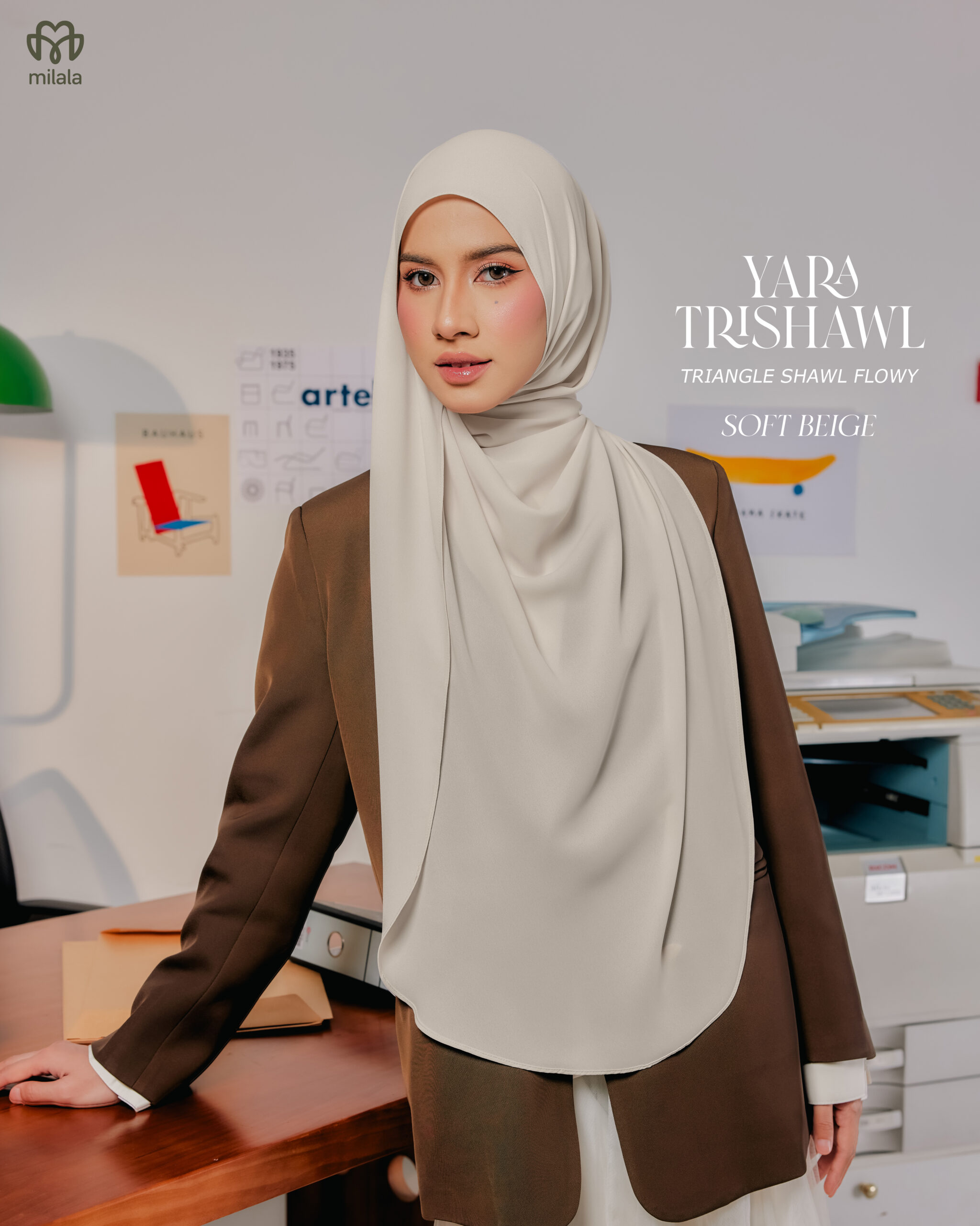 YARA TRISHAWL - SOFT BEIGE