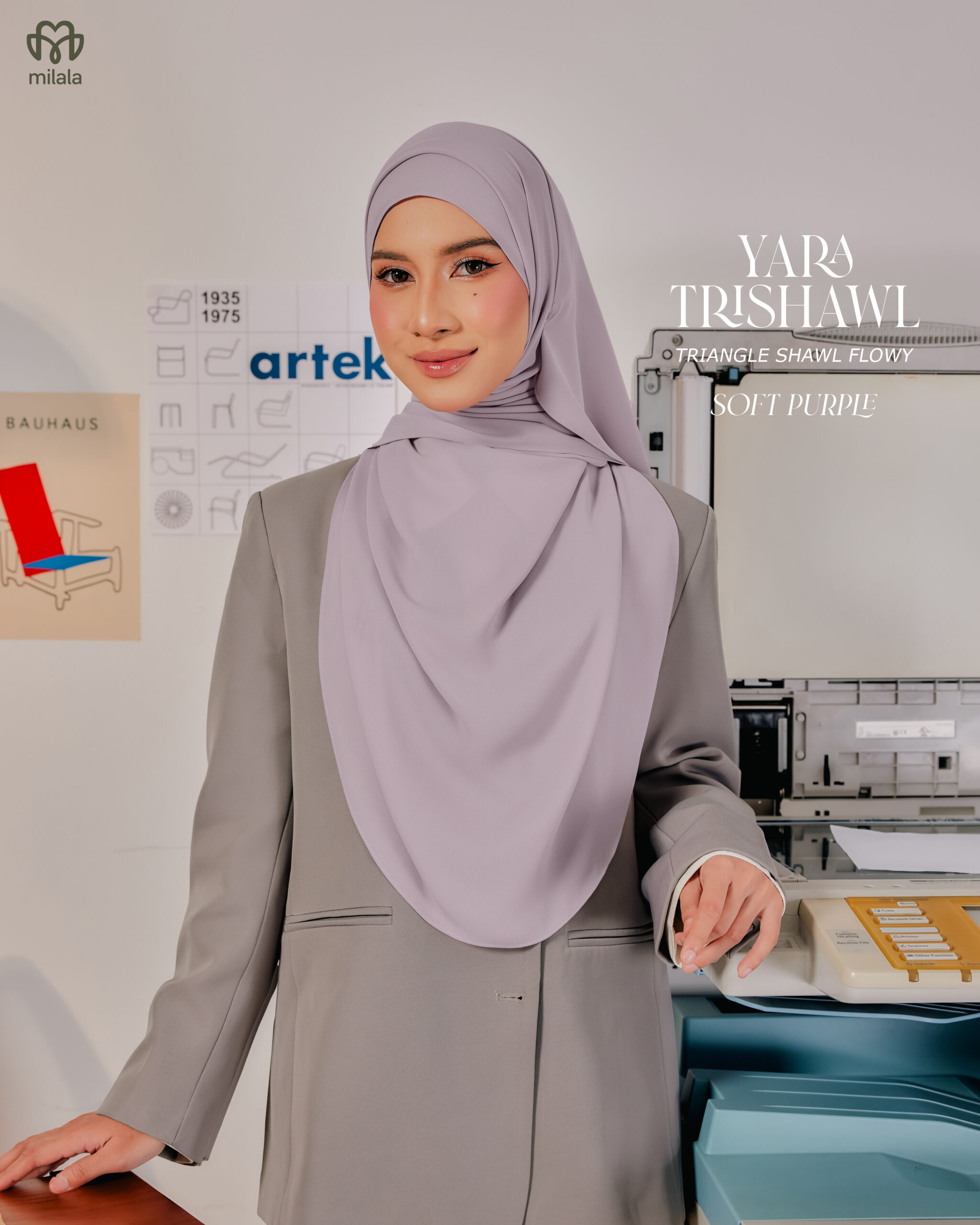 YARA TRISHAWL- SOFT PURPLE