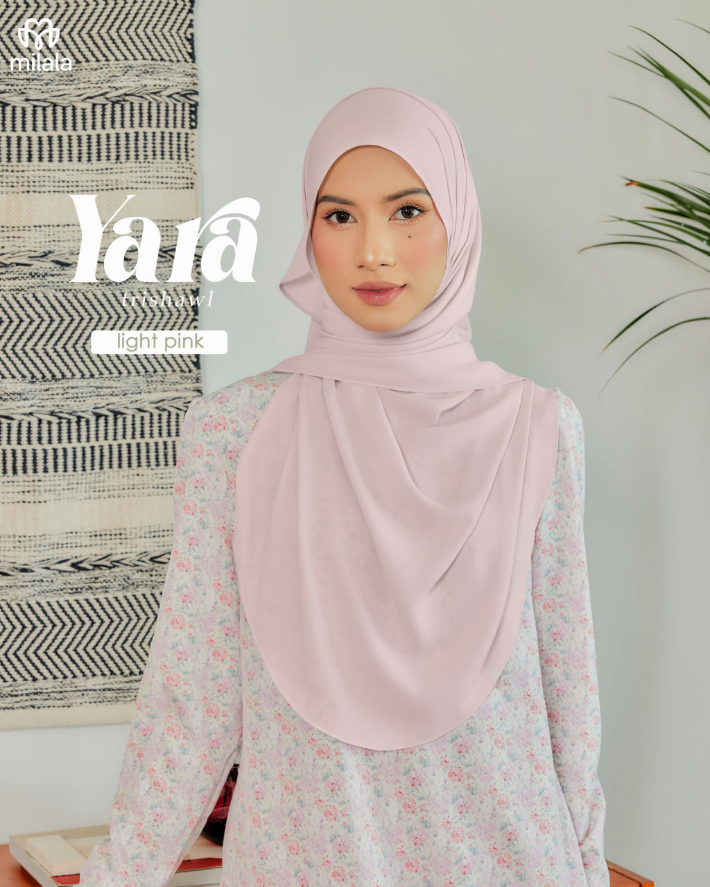 YARA TRISHAWL - LIGHT PINK