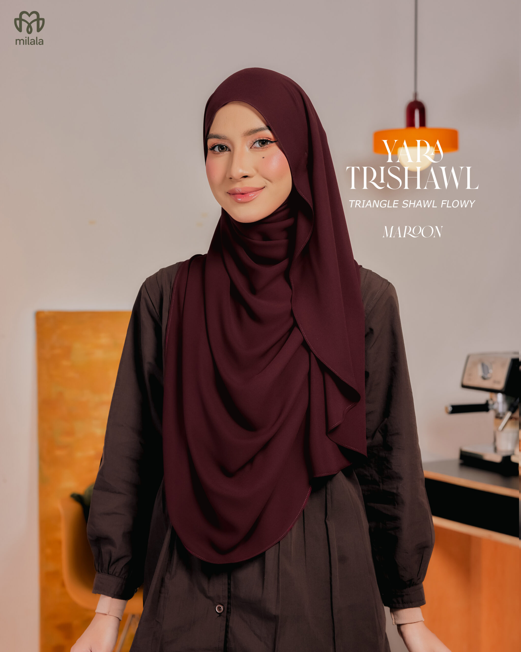 YARA TRISHAWL- MAROON