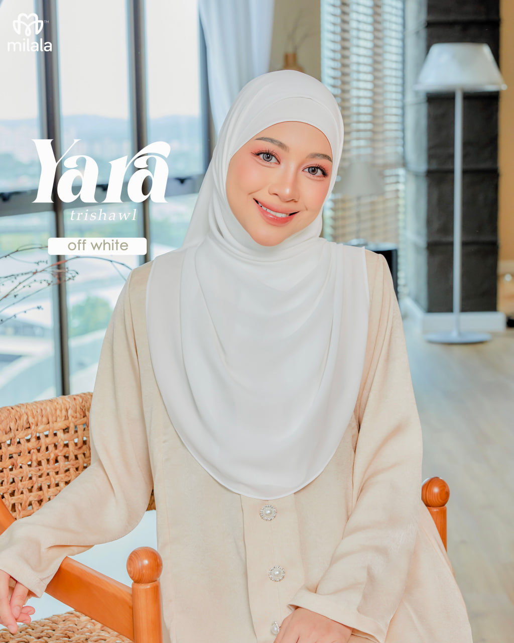 YARA TRISHAWL - OFF WHITE