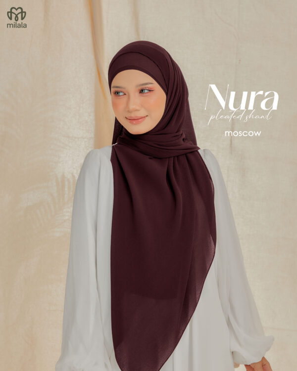 NURA PLEATED SHAWL - MOSCOW