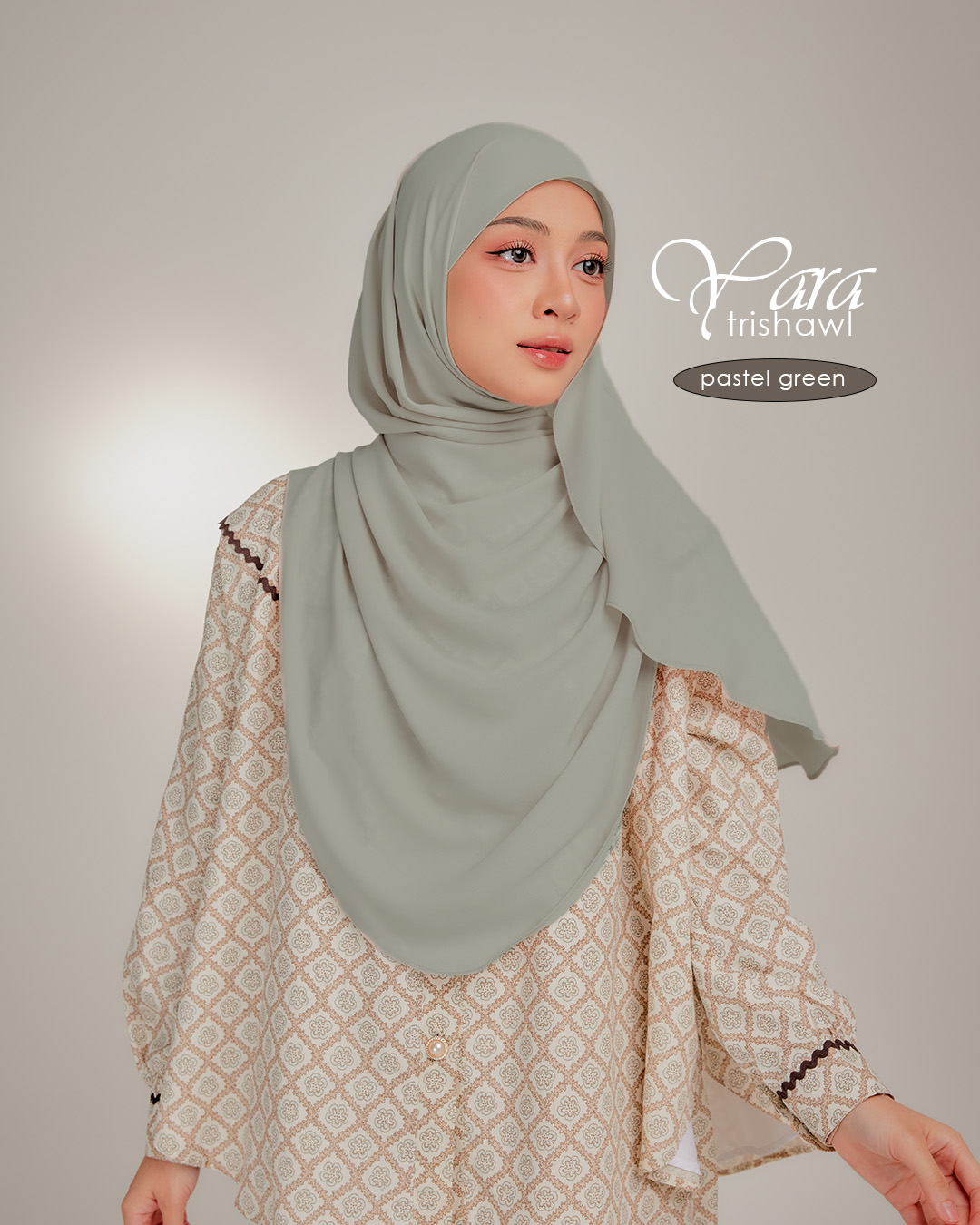 YARA TRISHAWL - PASTEL GREEN