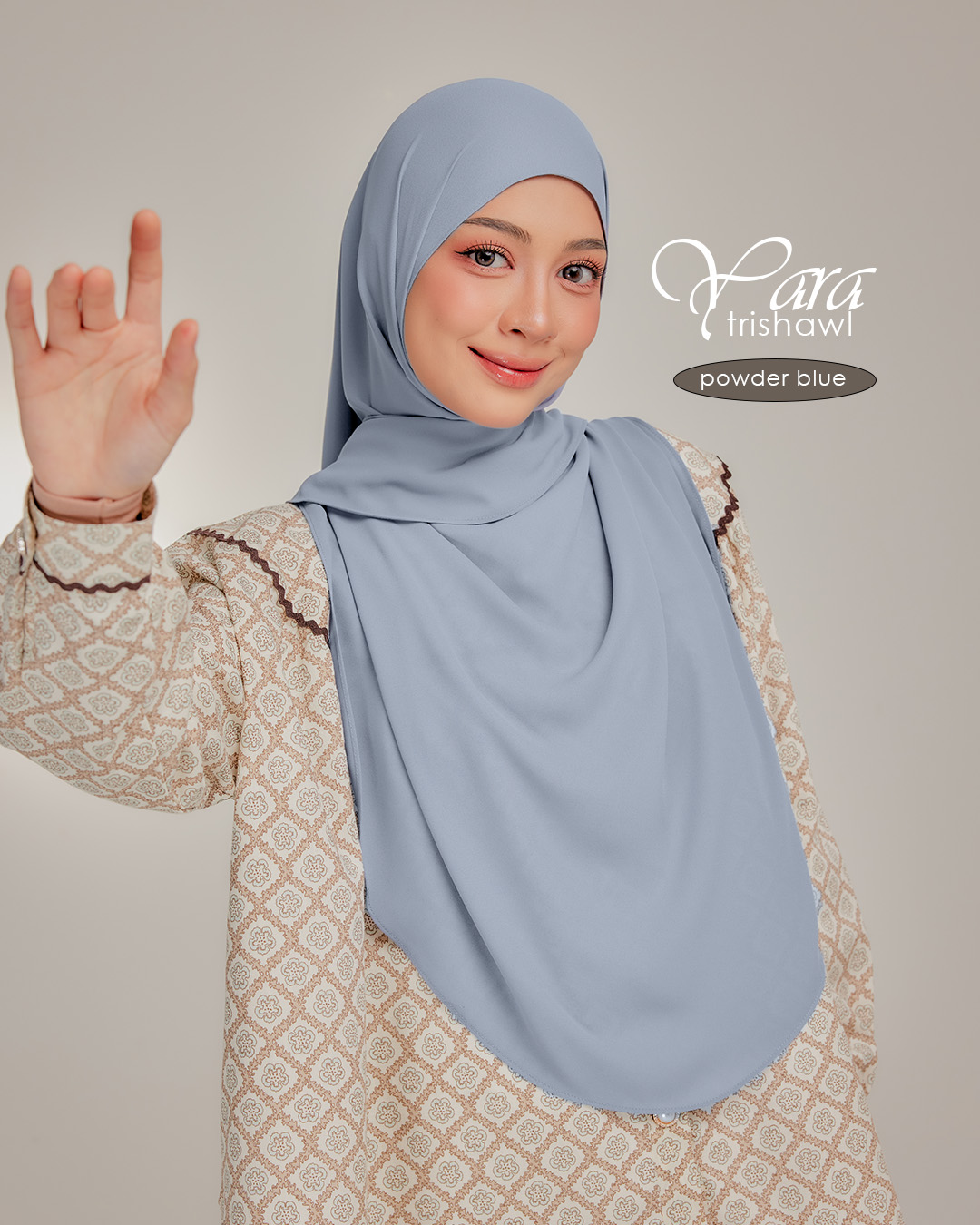 YARA TRISHAWL - POWDER BLUE