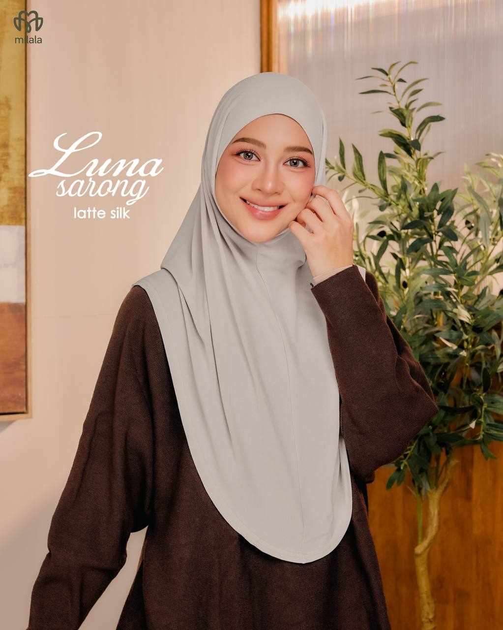 LUNA SARONG LATTE SILK