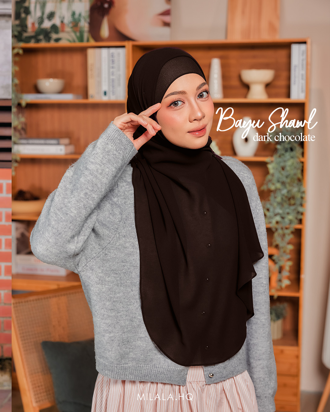 BAYU SHAWL DARK CHOCOLATE