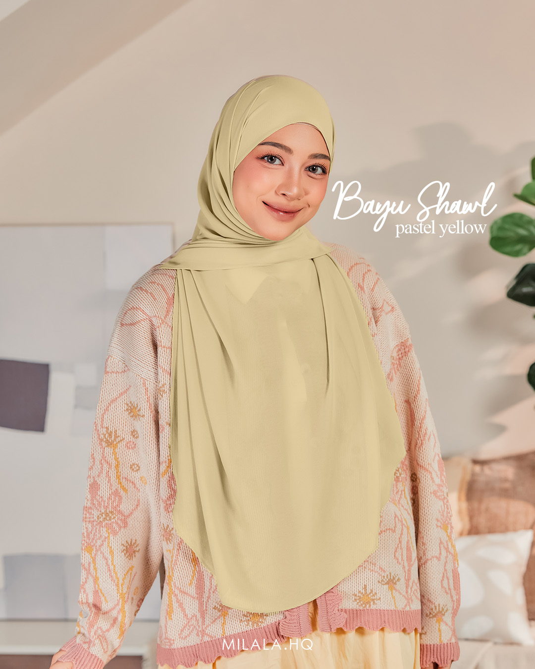 BAYU SHAWL PASTEL YELLOW