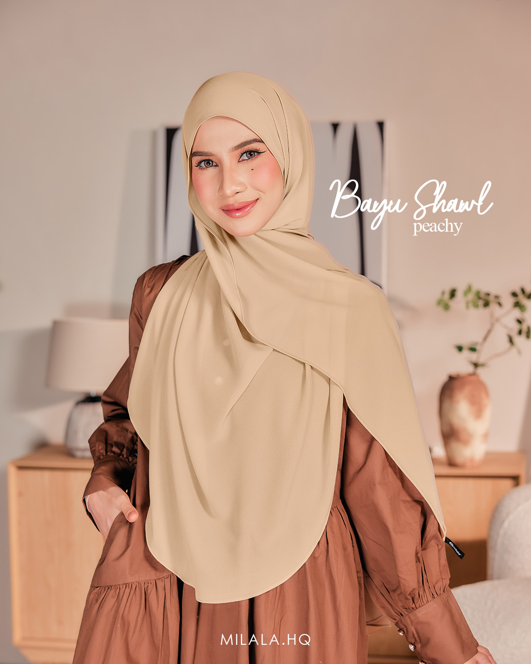 BAYU SHAWL PEACHY
