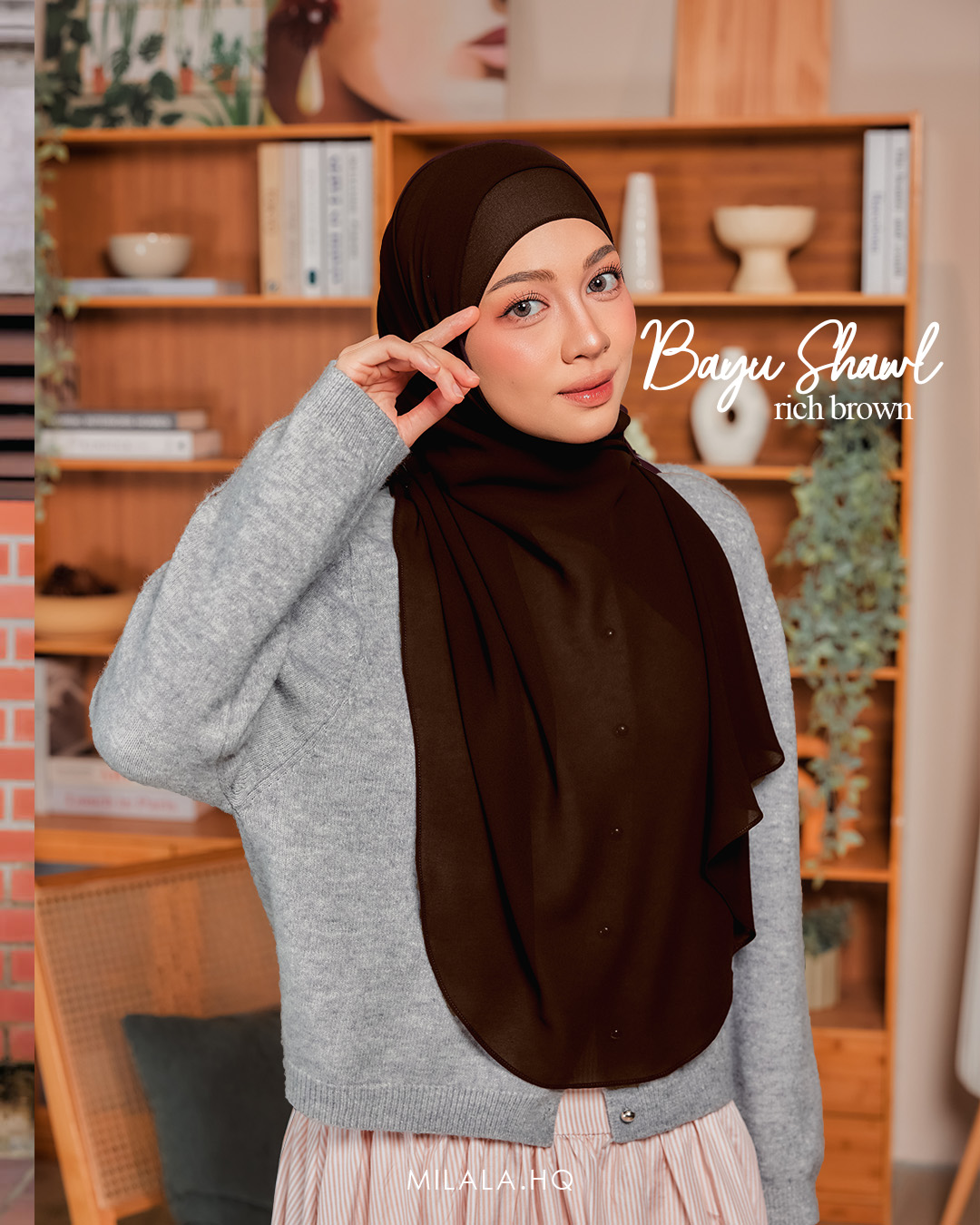 BAYU SHAWL RICH BROWN