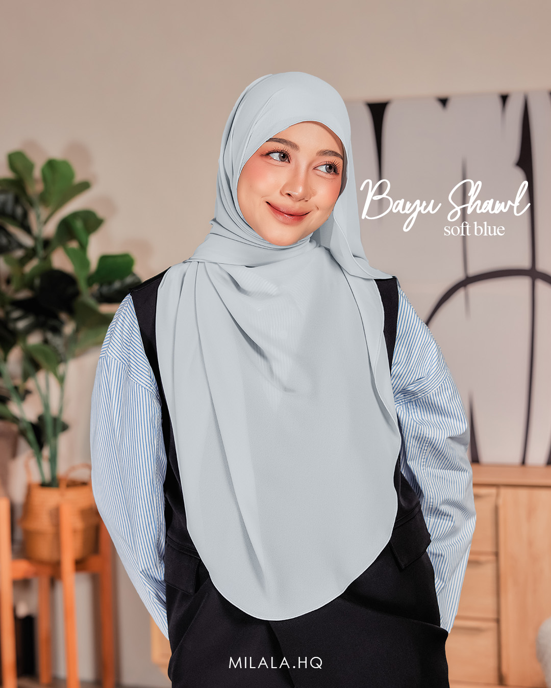 BAYU SHAWL SOFT BLUE